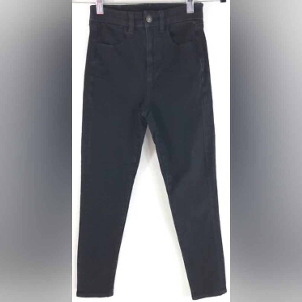 American Eagle Outfitters Denim High Rise Black Jeans Size 14